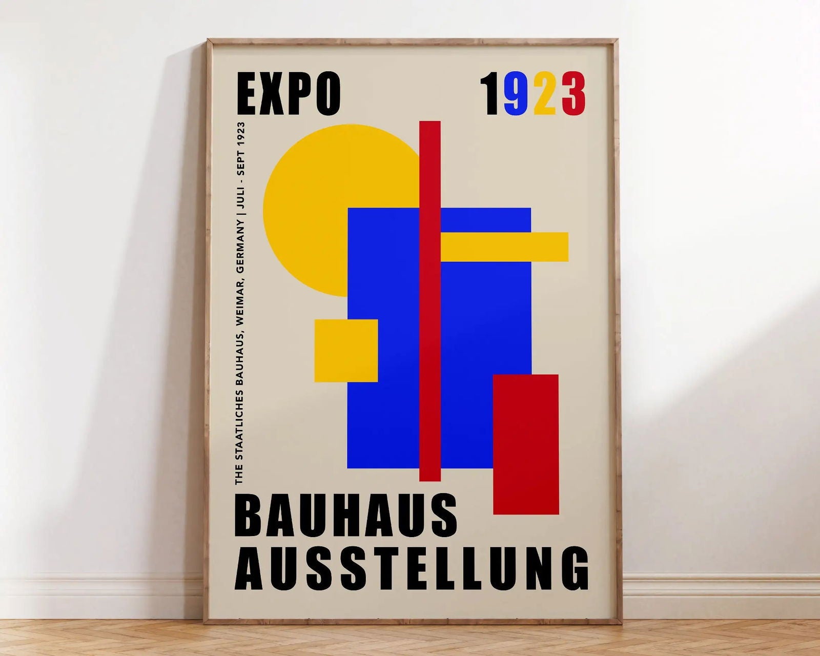 Modernist Bauhaus Geometric Canvas Poster Living Room Wall Art Retro Prints Mid Century Home Decorative Wall Art Painting - Slobuy