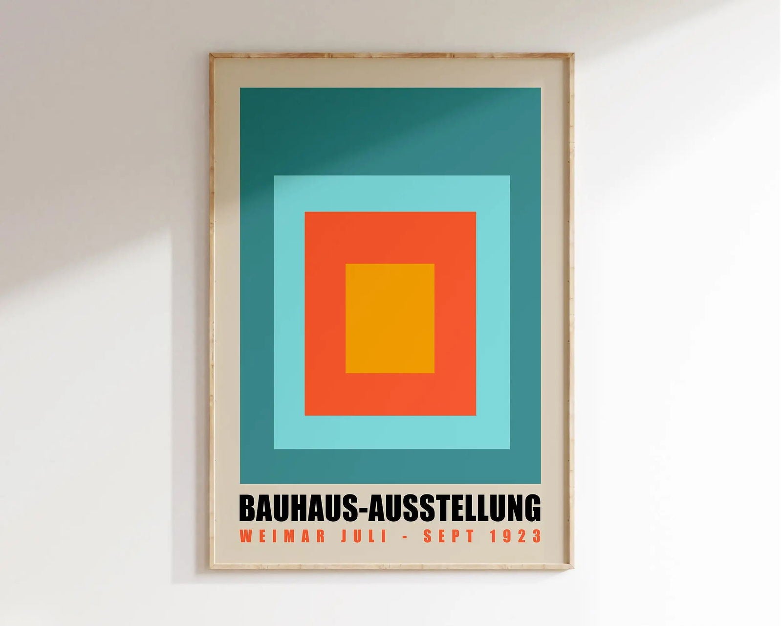 Modernist Bauhaus Geometric Canvas Poster Living Room Wall Art Retro Prints Mid Century Home Decorative Wall Art Painting - Slobuy