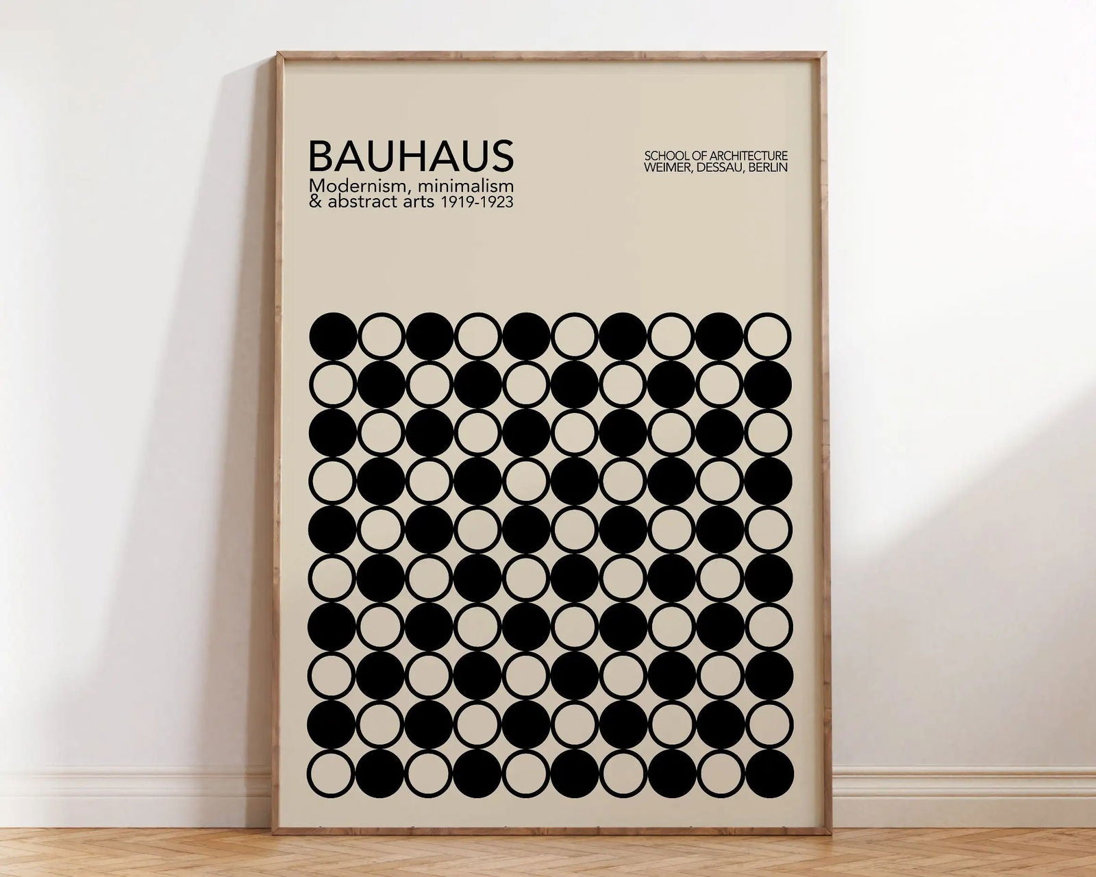 Modernist Bauhaus Geometric Canvas Poster Living Room Wall Art Retro Prints Mid Century Home Decorative Wall Art Painting - Slobuy