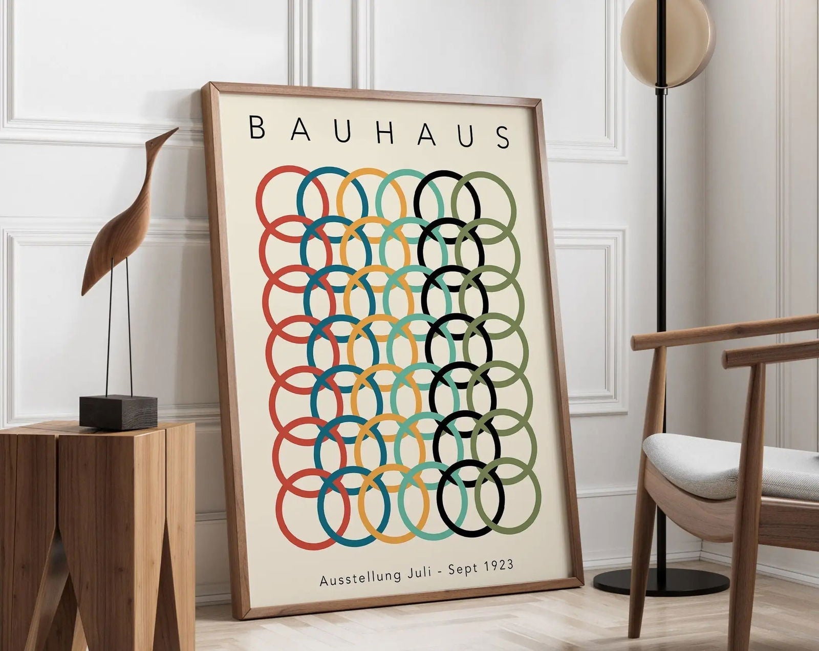 Modernist Bauhaus Geometric Canvas Poster Living Room Wall Art Retro Prints Mid Century Home Decorative Wall Art Painting - Slobuy
