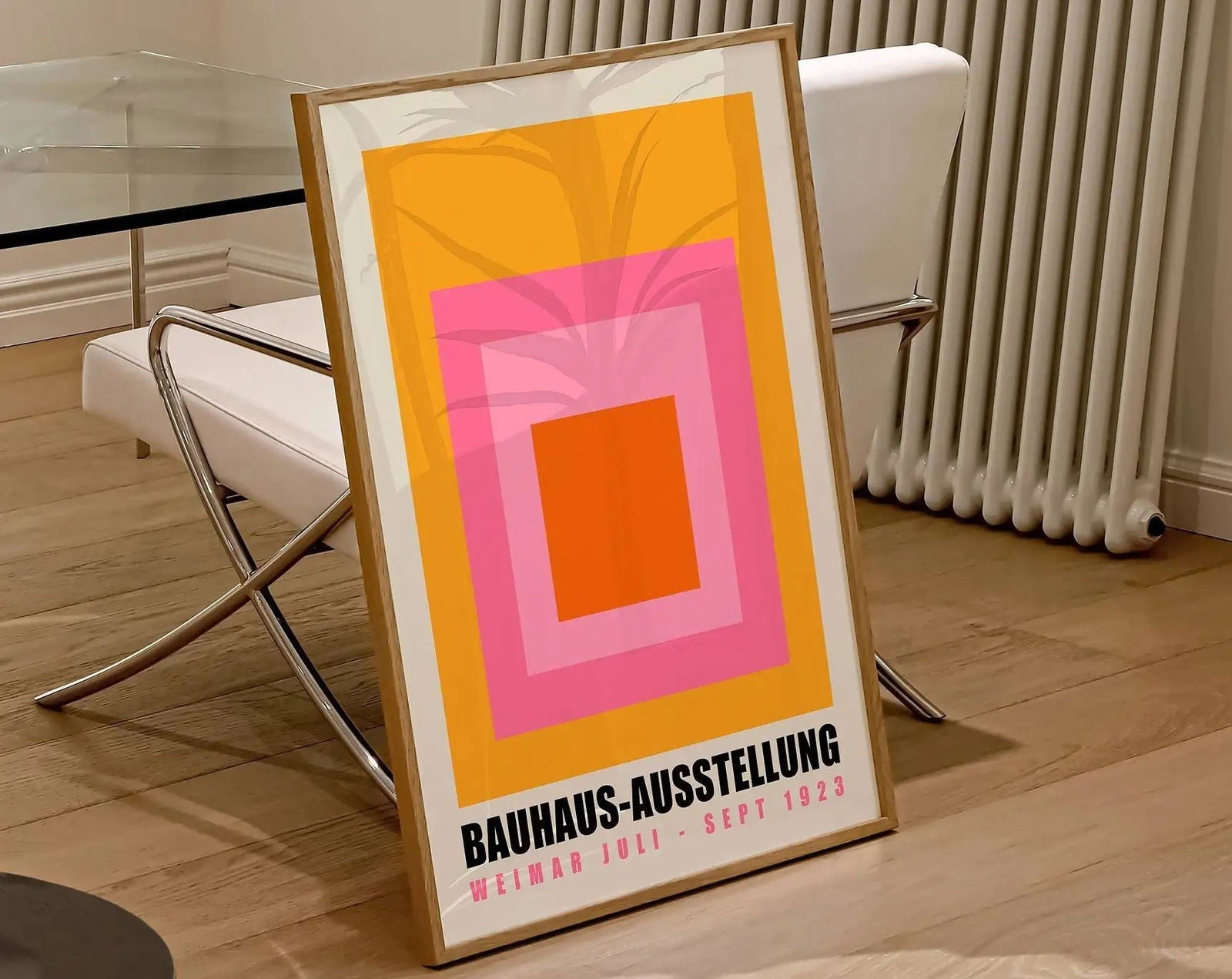 Modernist Bauhaus Geometric Canvas Poster Living Room Wall Art Retro Prints Mid Century Home Decorative Wall Art Painting - Slobuy