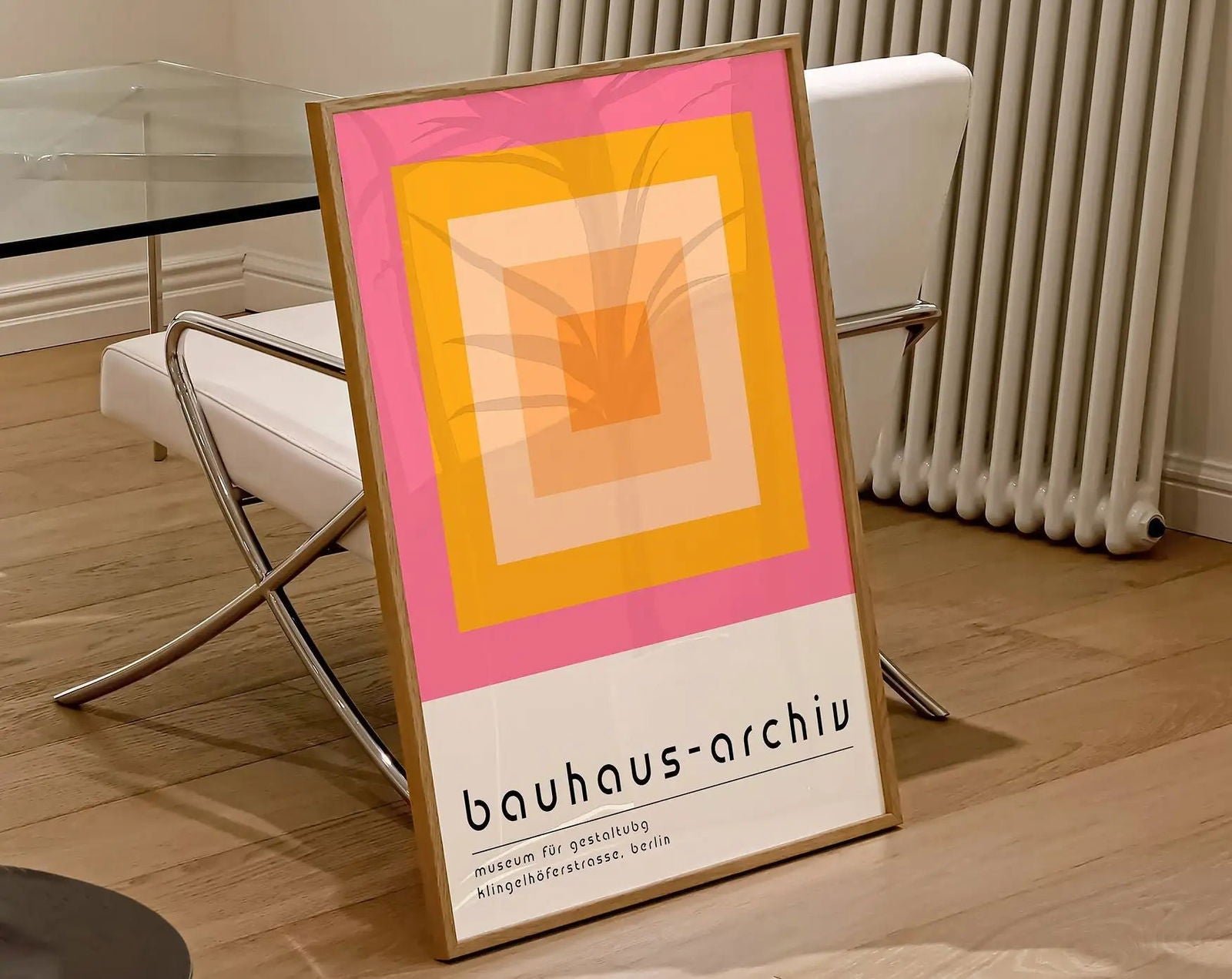 Modernist Bauhaus Geometric Canvas Poster Living Room Wall Art Retro Prints Mid Century Home Decorative Wall Art Painting - Slobuy