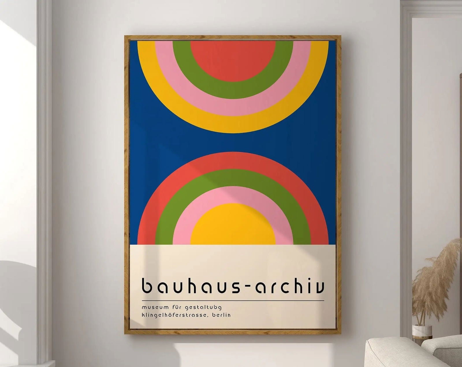 Modernist Bauhaus Geometric Canvas Poster Living Room Wall Art Retro Prints Mid Century Home Decorative Wall Art Painting - Slobuy