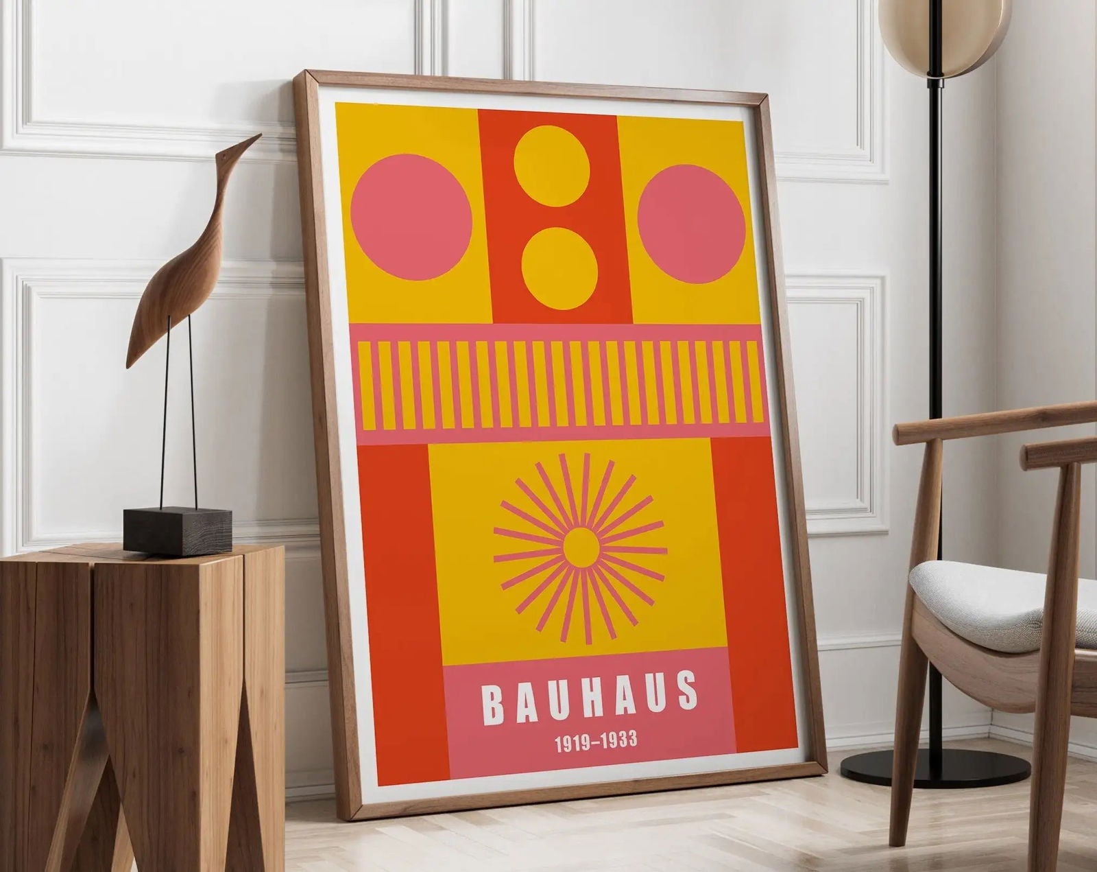 Modernist Bauhaus Geometric Canvas Poster Living Room Wall Art Retro Prints Mid Century Home Decorative Wall Art Painting - Slobuy