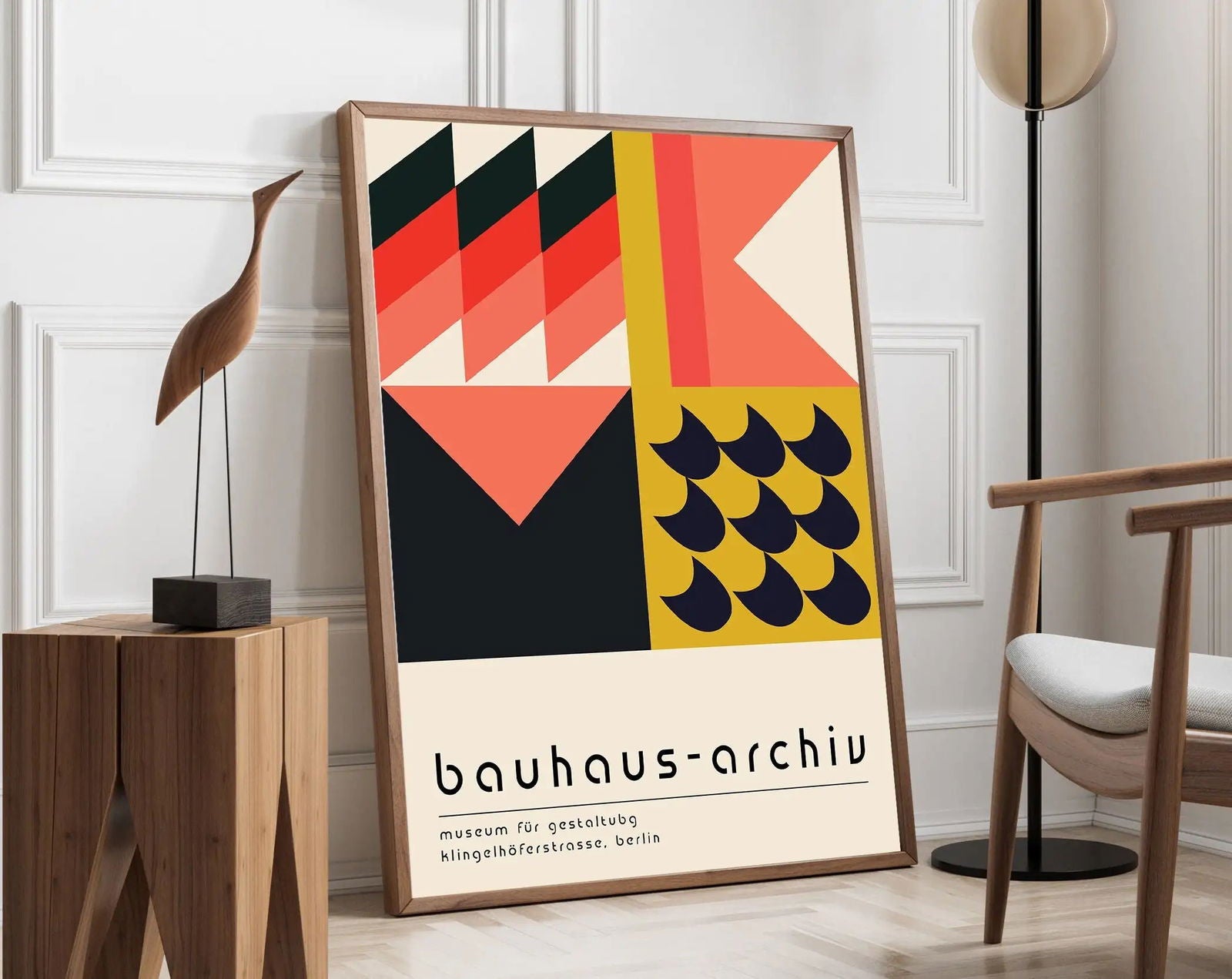 Modernist Bauhaus Geometric Canvas Poster Living Room Wall Art Retro Prints Mid Century Home Decorative Wall Art Painting - Slobuy
