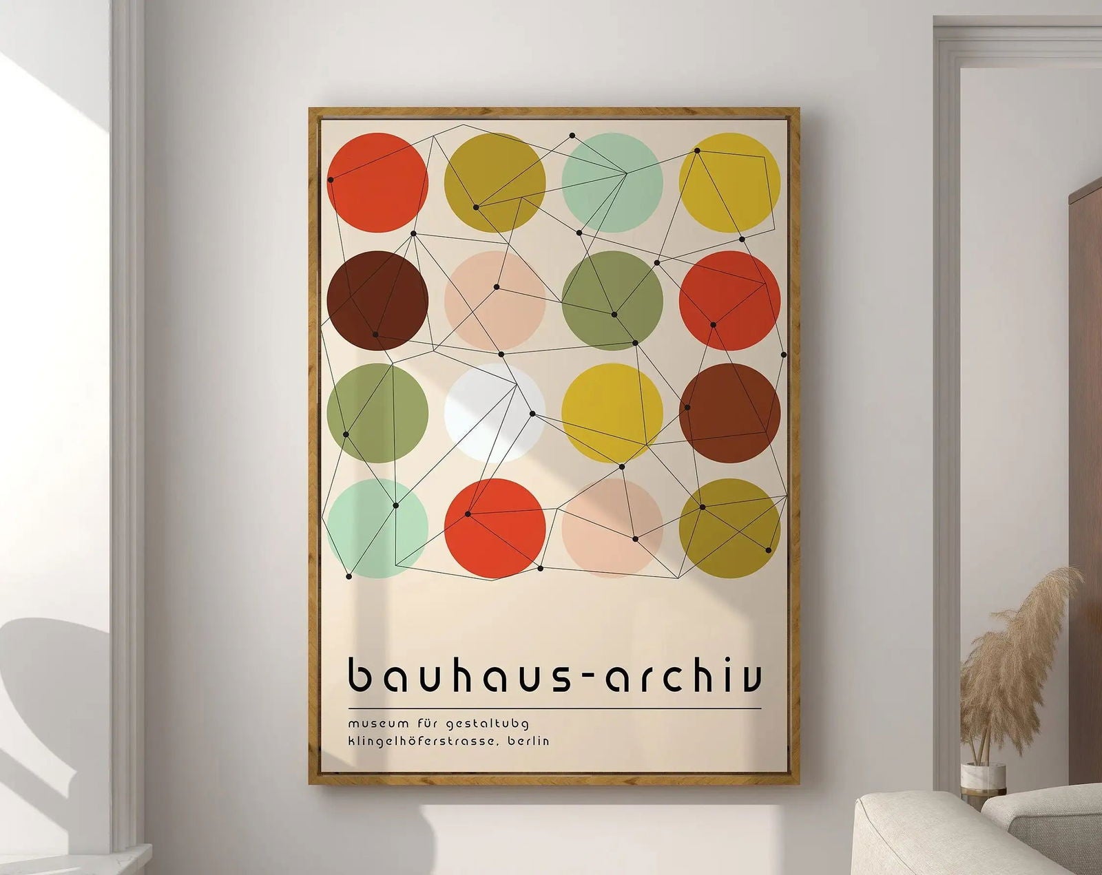 Modernist Bauhaus Geometric Canvas Poster Living Room Wall Art Retro Prints Mid Century Home Decorative Wall Art Painting - Slobuy