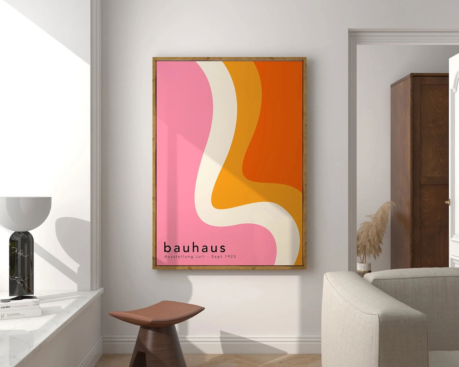 Modernist Bauhaus Geometric Canvas Poster Living Room Wall Art Retro Prints Mid Century Home Decorative Wall Art Painting - Slobuy