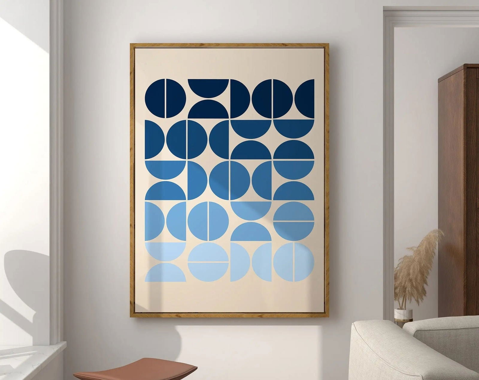 Modernist Bauhaus Geometric Canvas Poster Living Room Wall Art Retro Prints Mid Century Home Decorative Wall Art Painting - Slobuy