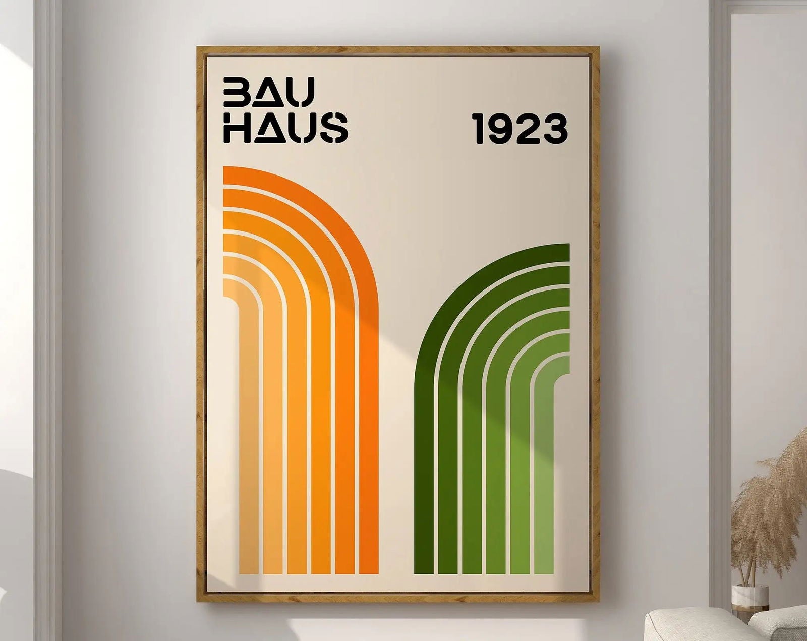 Modernist Bauhaus Geometric Canvas Poster Living Room Wall Art Retro Prints Mid Century Home Decorative Wall Art Painting - Slobuy
