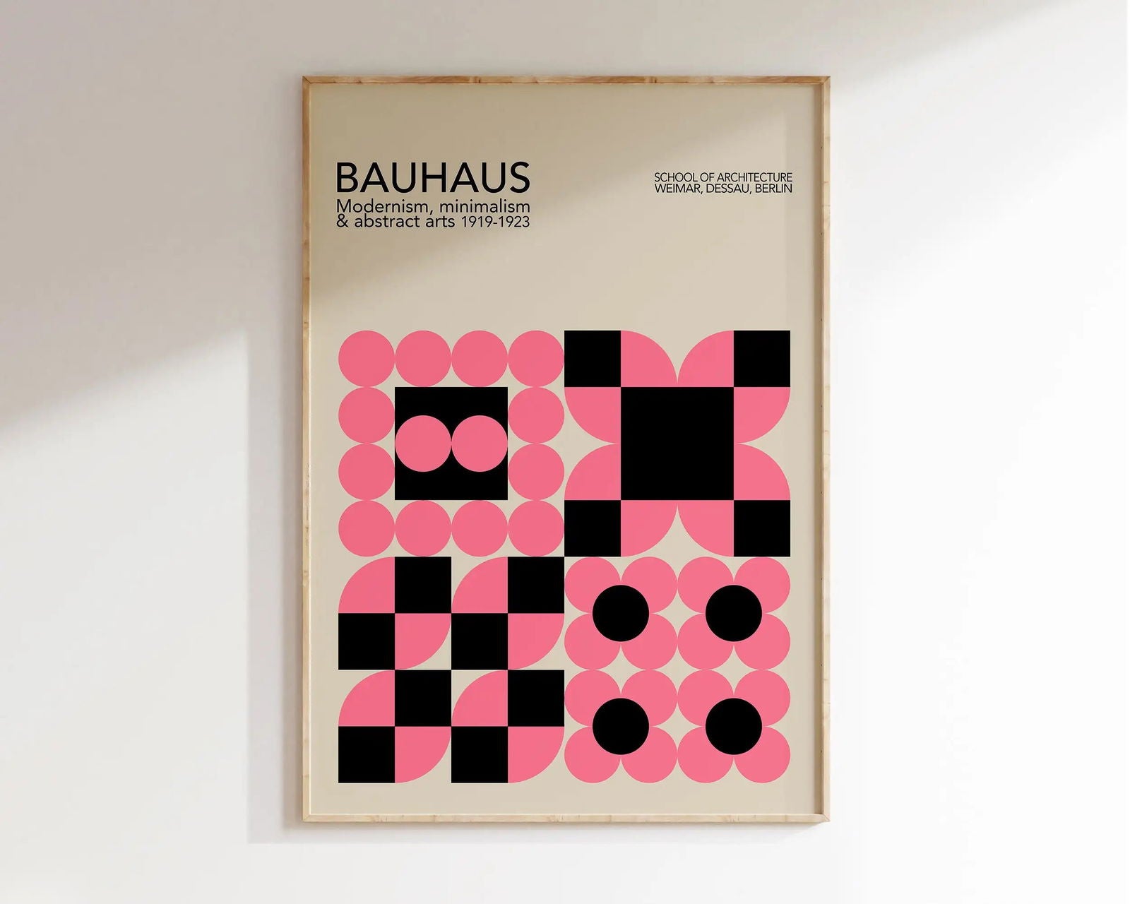 Modernist Bauhaus Geometric Canvas Poster Living Room Wall Art Retro Prints Mid Century Home Decorative Wall Art Painting - Slobuy