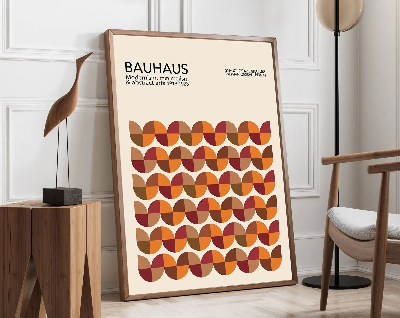 Modernist Bauhaus Geometric Canvas Poster Living Room Wall Art Retro Prints Mid Century Home Decorative Wall Art Painting - Slobuy