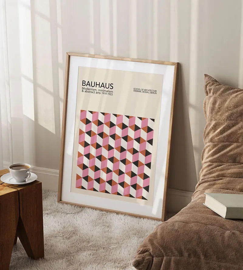 Modernist Bauhaus Geometric Canvas Poster Living Room Wall Art Retro Prints Mid Century Home Decorative Wall Art Painting - Slobuy