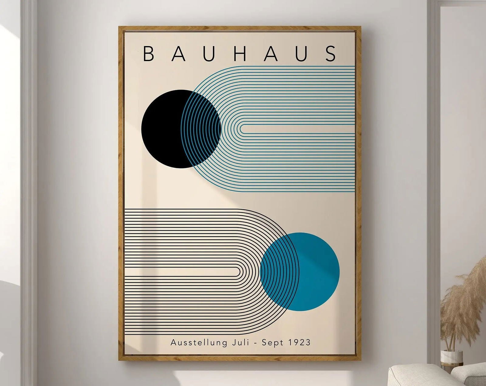 Modernist Bauhaus Geometric Canvas Poster Living Room Wall Art Retro Prints Mid Century Home Decorative Wall Art Painting - Slobuy