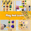 Montessori Busy Board Sensory Toys Wooden With LED Light Switch Control Board Travel Activities Children Games For 2-4 Years Old - Slobuy
