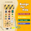 Montessori Busy Board Sensory Toys Wooden With LED Light Switch Control Board Travel Activities Children Games For 2-4 Years Old - Slobuy