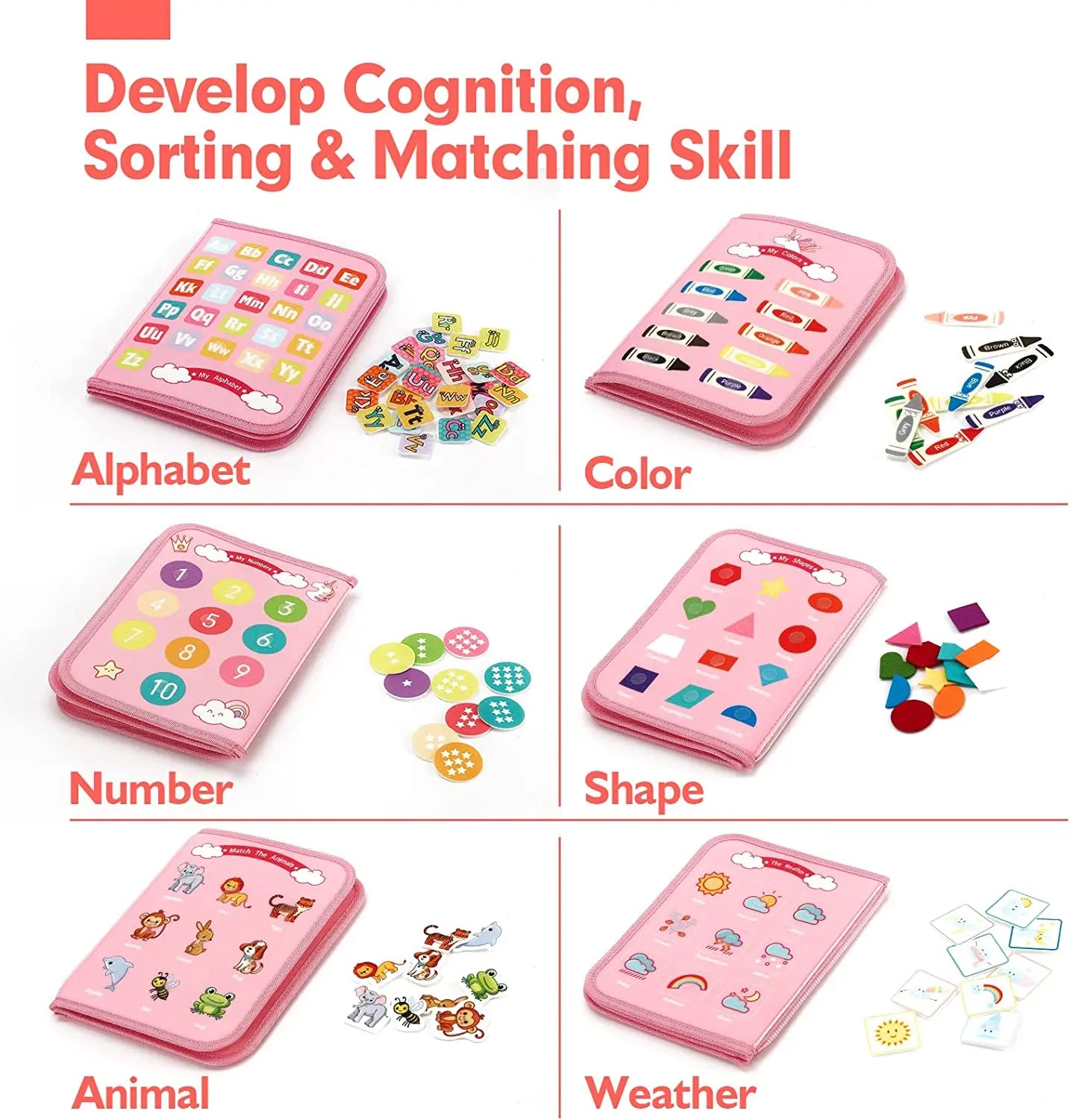 Montessori Toddler Busy Board Educational Activity for Basic Dress Motor Skills Baby Learning Toys for Travel - Slobuy