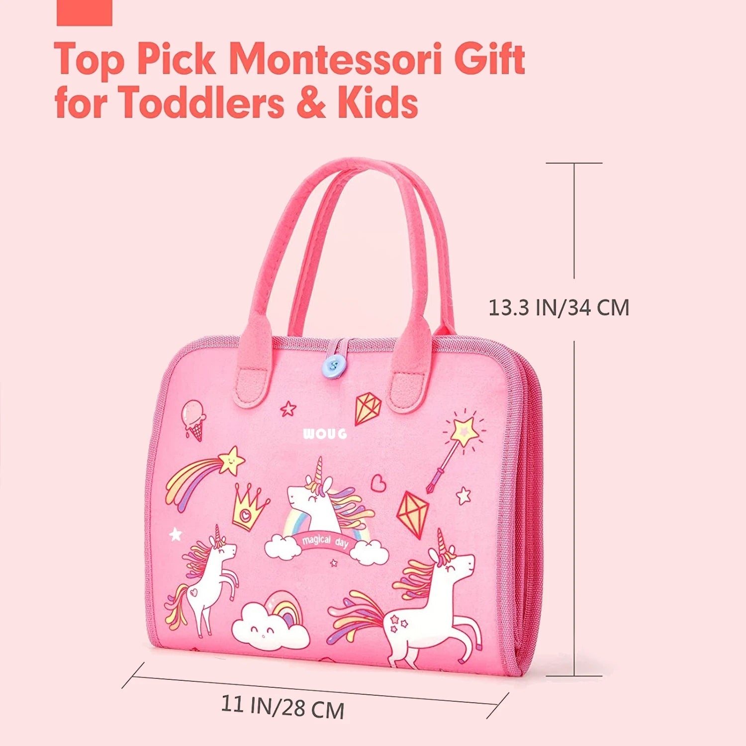 Montessori Toddler Busy Board Educational Activity for Basic Dress Motor Skills Baby Learning Toys for Travel - Slobuy