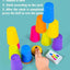 Montessori Toys Stack Cup Game With Card Educational Intellectual Enlightenment Color Cognition Logic Training Kids Children - Slobuy