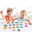 Montessori Wooden Fishing Toys For Children Magnetic Marine Life Cognition Fish Games Parent-Child Interactive Educational Toy - Slobuy