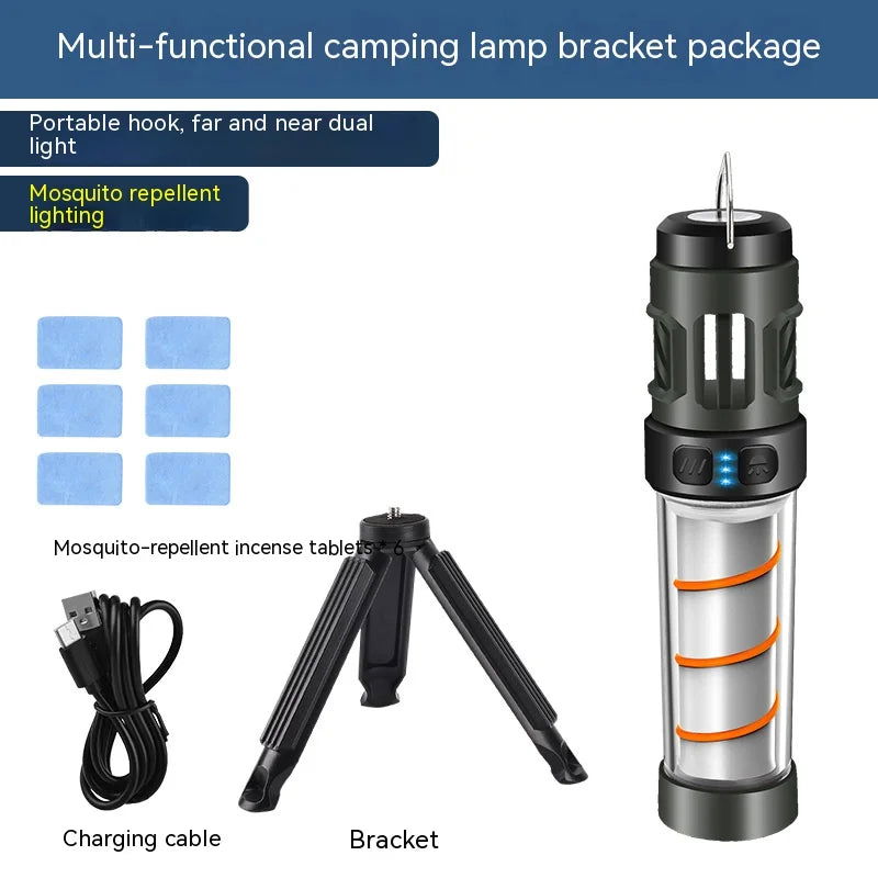 Mosquito Killer Lamp Portable Lantern Camping Tent Mosquito Repellent Large Capacity Lighting Flashlight With Triangle Bracket - Slobuy
