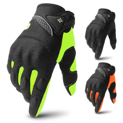 Motorbike Breathable Racing Glove Motorcycle Full Finger Gloves Motocross Motorbike Breath Mesh Touch Screen Racing Glove - Slobuy