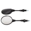 Motorcycle Black Universal 10mm Side Mirror Rearview Mirror Anti-fall Folding Round Mirror - Slobuy