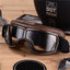 Motorcycle Glasses Windproof Motorcycle Helmet Glasses Sunglasses Retro Universal Folding Leather Retro Motorcycle Accessories - Slobuy