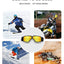 Motorcycle Glasses Windproof Motorcycle Helmet Glasses Sunglasses Retro Universal Folding Leather Retro Motorcycle Accessories - Slobuy
