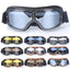 Motorcycle Glasses Windproof Motorcycle Helmet Glasses Sunglasses Retro Universal Folding Leather Retro Motorcycle Accessories - Slobuy