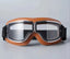 Motorcycle Glasses Windproof Motorcycle Helmet Glasses Sunglasses Retro Universal Folding Leather Retro Motorcycle Accessories - Slobuy