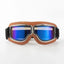 Motorcycle Glasses Windproof Motorcycle Helmet Glasses Sunglasses Retro Universal Folding Leather Retro Motorcycle Accessories - Slobuy