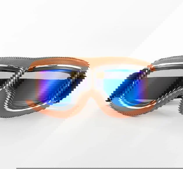 Motorcycle Glasses Windproof Motorcycle Helmet Glasses Sunglasses Retro Universal Folding Leather Retro Motorcycle Accessories - Slobuy