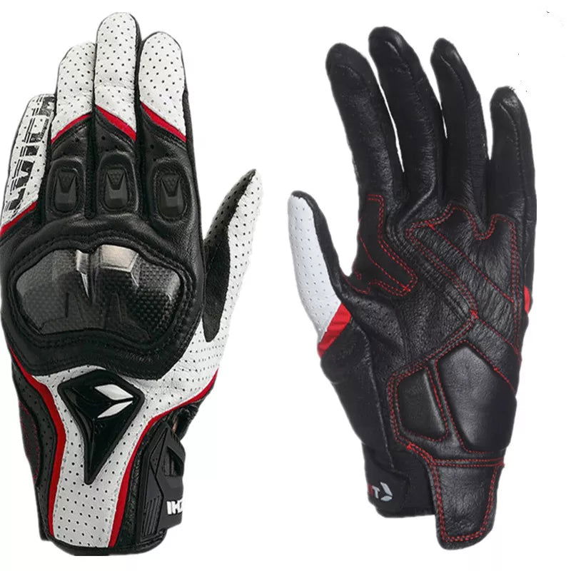 Motorcycle Gloves Genuine Leather Men's Motocross Racing Gloves RST390 391 Gloves Spring Autumn Touch Screen Guantes Moto - Slobuy