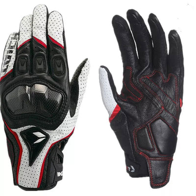 Motorcycle Gloves Genuine Leather Men's Motocross Racing Gloves RST390 391 Gloves Spring Autumn Touch Screen Guantes Moto - Slobuy
