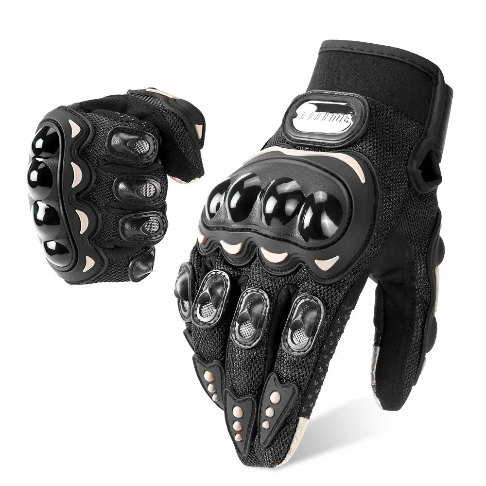 Motorcycle Gloves Men Breathable Motorcycle Full Finger Guantes Motocross Motorbike Breath Mesh Touch Screen Racing Glove - Slobuy
