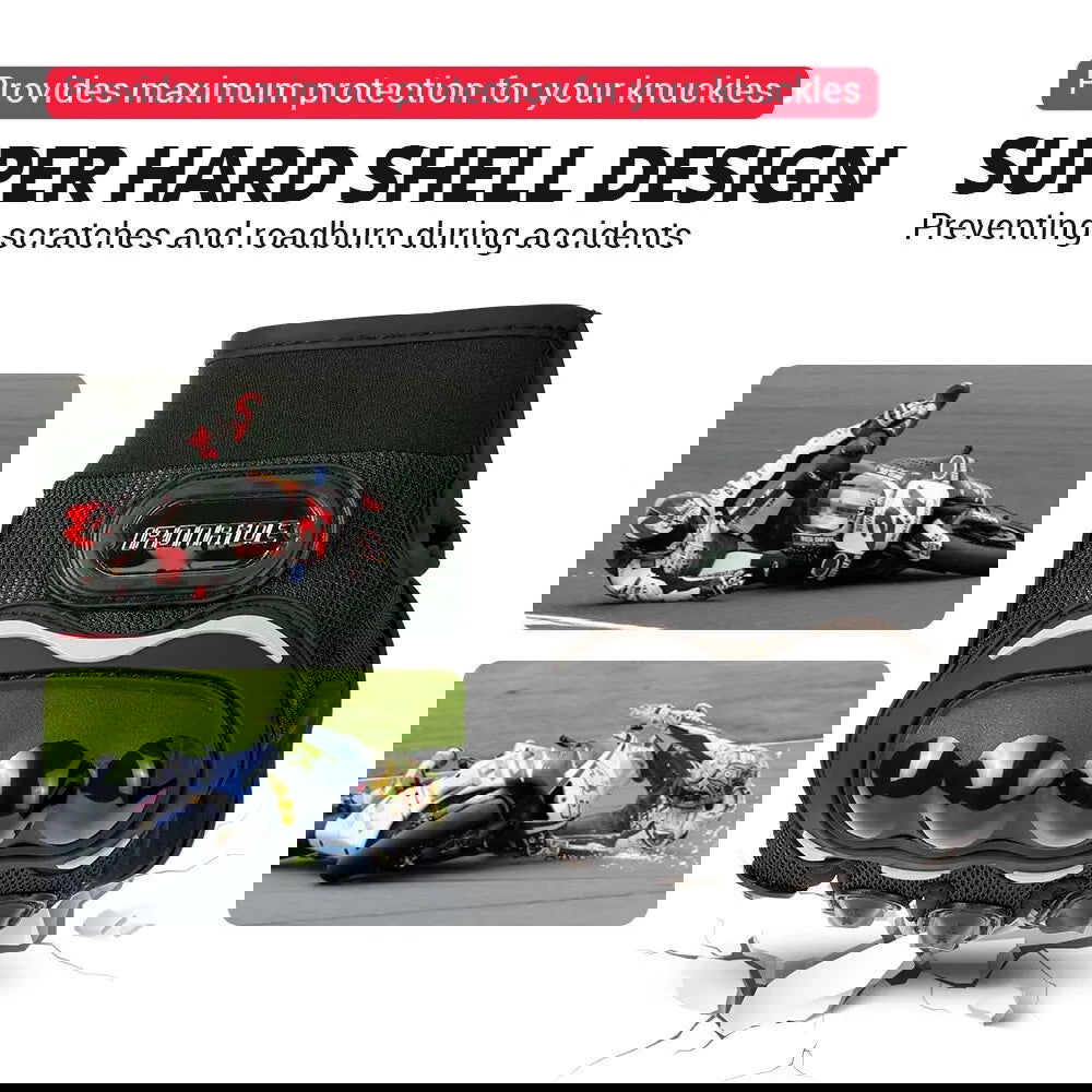 Motorcycle Gloves Men Breathable Motorcycle Full Finger Guantes Motocross Motorbike Breath Mesh Touch Screen Racing Glove - Slobuy