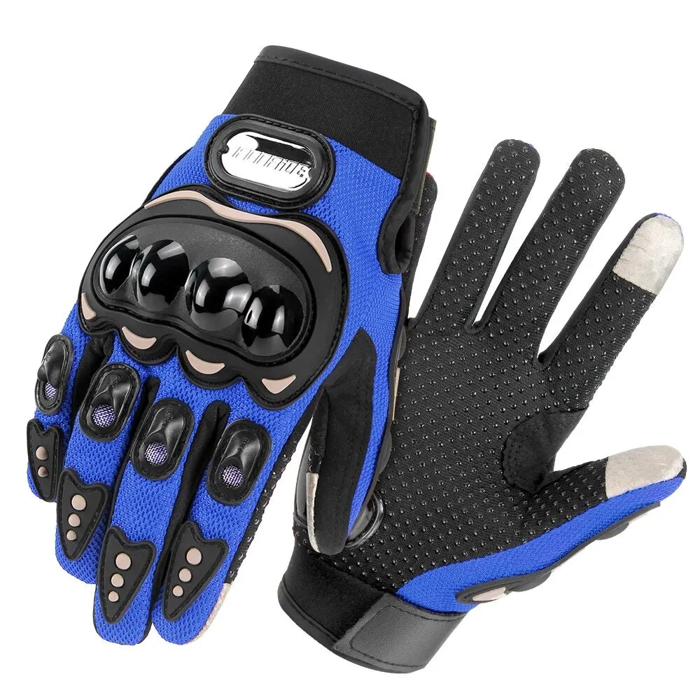 Motorcycle Gloves Men Breathable Motorcycle Full Finger Guantes Motocross Motorbike Breath Mesh Touch Screen Racing Glove - Slobuy