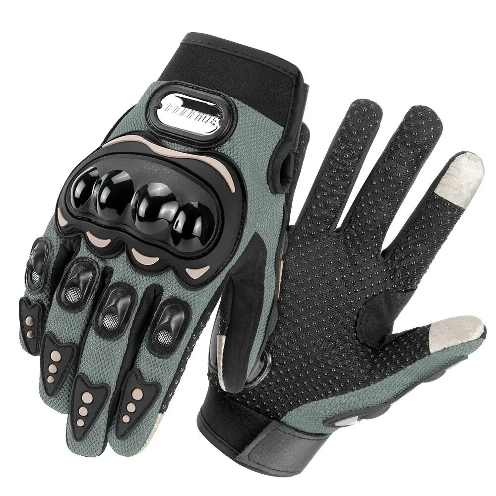 Motorcycle Gloves Men Breathable Motorcycle Full Finger Guantes Motocross Motorbike Breath Mesh Touch Screen Racing Glove - Slobuy