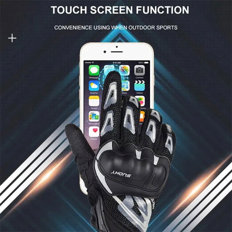 Motorcycle Gloves Summer Mesh Breathable Moto Gloves Men Women Touch Screen Motocross Gloves - Slobuy