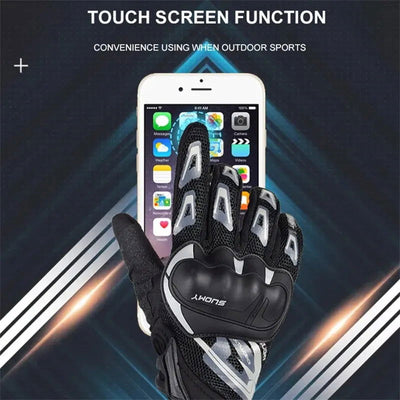 Motorcycle Gloves Summer Mesh Breathable Moto Gloves Men Women Touch Screen Motocross Gloves - Slobuy