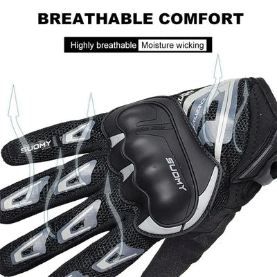 Motorcycle Gloves Summer Mesh Breathable Moto Gloves Men Women Touch Screen Motocross Gloves - Slobuy