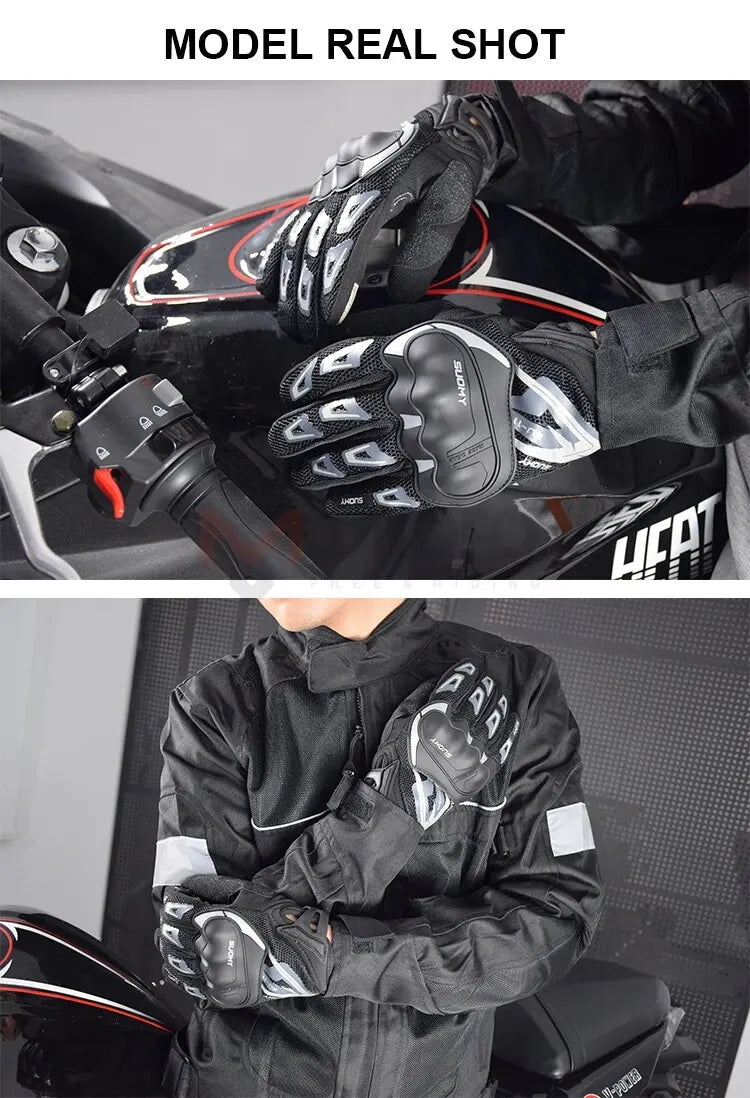 Motorcycle Gloves Summer Mesh Breathable Moto Gloves Men Women Touch Screen Motocross Gloves - Slobuy