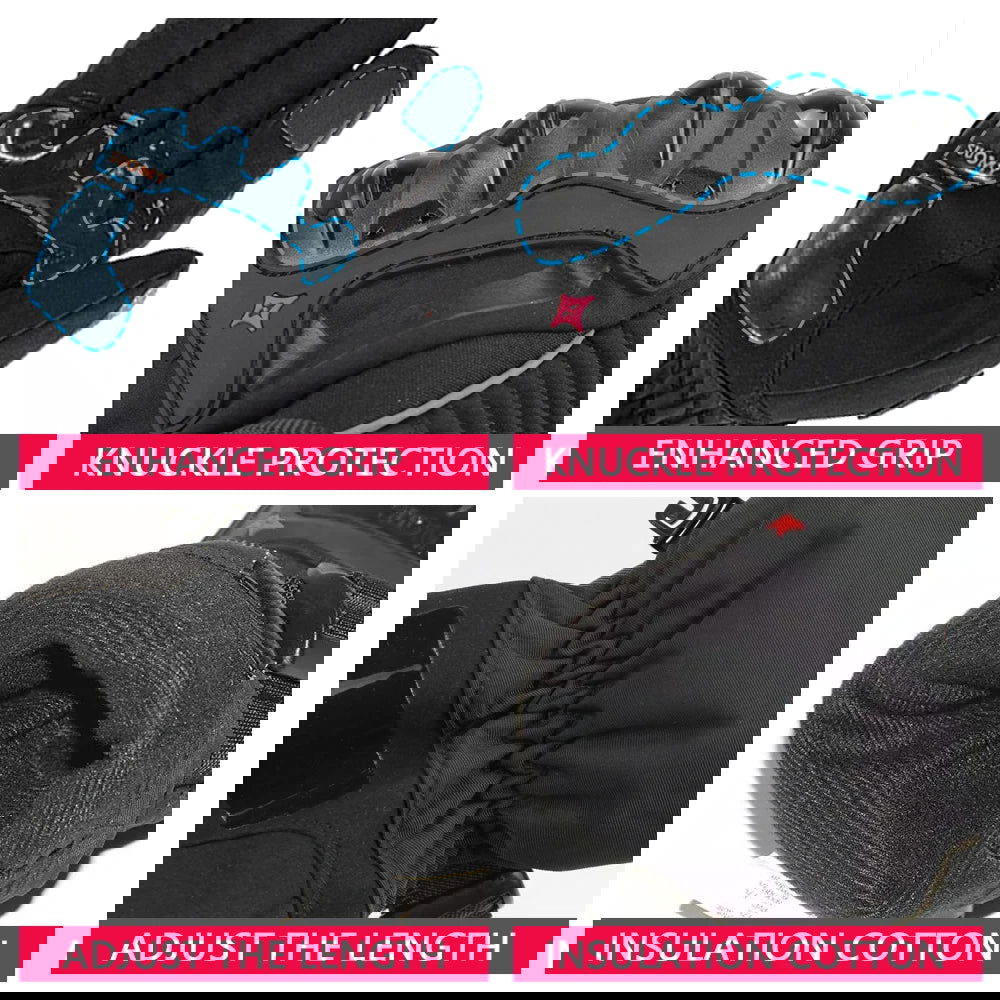 Motorcycle Gloves Windproof Waterproof Guantes Moto Men Motorbike Riding Gloves Touch Screen Moto Motocross Gloves Winter - Slobuy