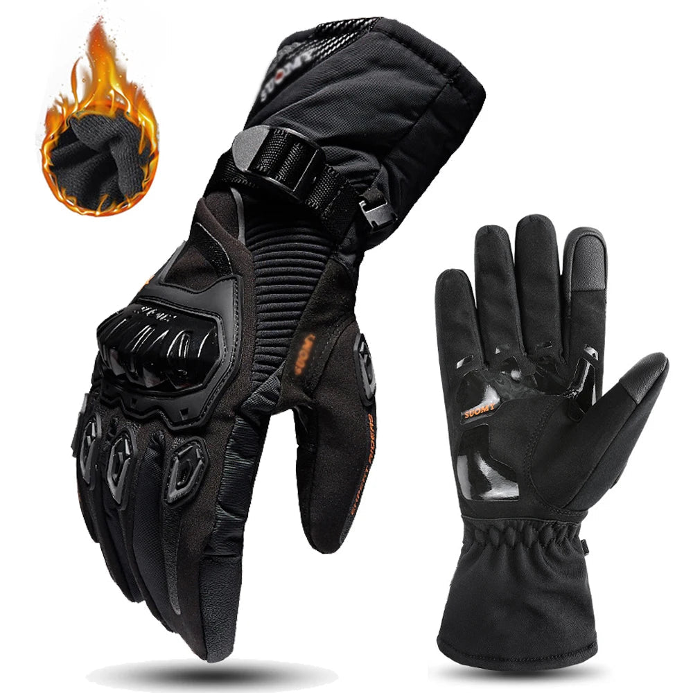 Motorcycle Gloves Windproof Waterproof Guantes Moto Men Motorbike Riding Gloves Touch Screen Moto Motocross Gloves Winter - Slobuy