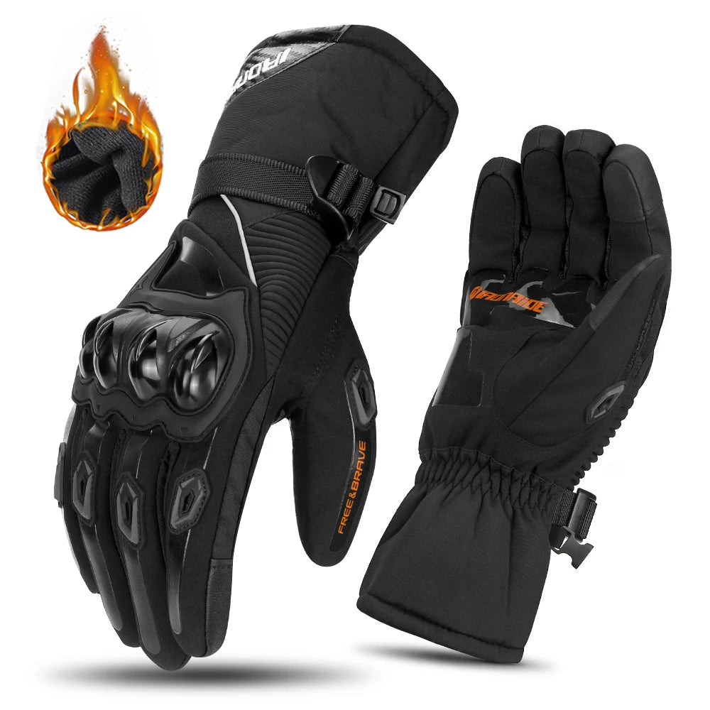 Motorcycle Gloves Windproof Waterproof Guantes Moto Men Motorbike Riding Gloves Touch Screen Moto Motocross Gloves Winter - Slobuy