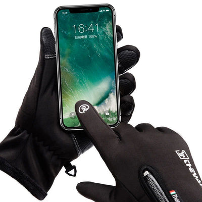 Motorcycle Gloves Winter Thermal Fleece Lined Winter Water Resistant Skin-friendly Touch Screen Outdoor Moto Riding Ski Gloves - Slobuy