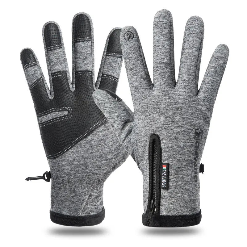 Motorcycle Gloves Winter Thermal Fleece Lined Winter Water Resistant Skin-friendly Touch Screen Outdoor Moto Riding Ski Gloves - Slobuy