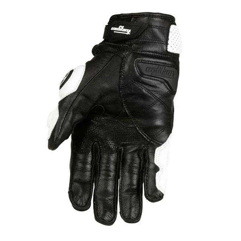 Motorcycle Gloves black Racing Genuine Leather Motorbike white Road Racing Team Glove men summer winter - Slobuy