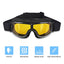 Motorcycle Goggles Adjustable Retro Motocross Goggles Vintage Black/Brown Leather Motorcycle Glasses With Breathable Hole - Slobuy