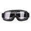 Motorcycle Goggles Adjustable Retro Motocross Goggles Vintage Black/Brown Leather Motorcycle Glasses With Breathable Hole - Slobuy